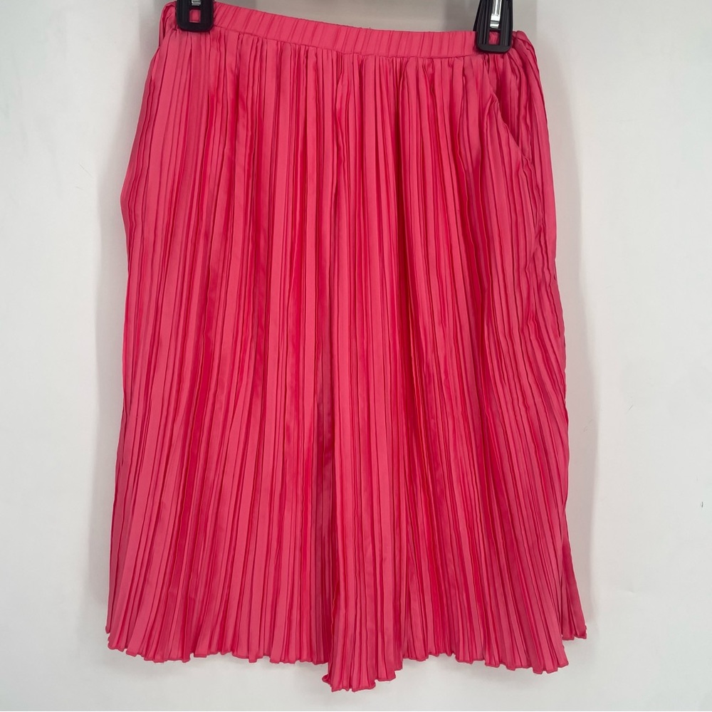 Cult Gaia Neon Pink Pleated Shorts Baggy Wide Pull On Size 6 Y